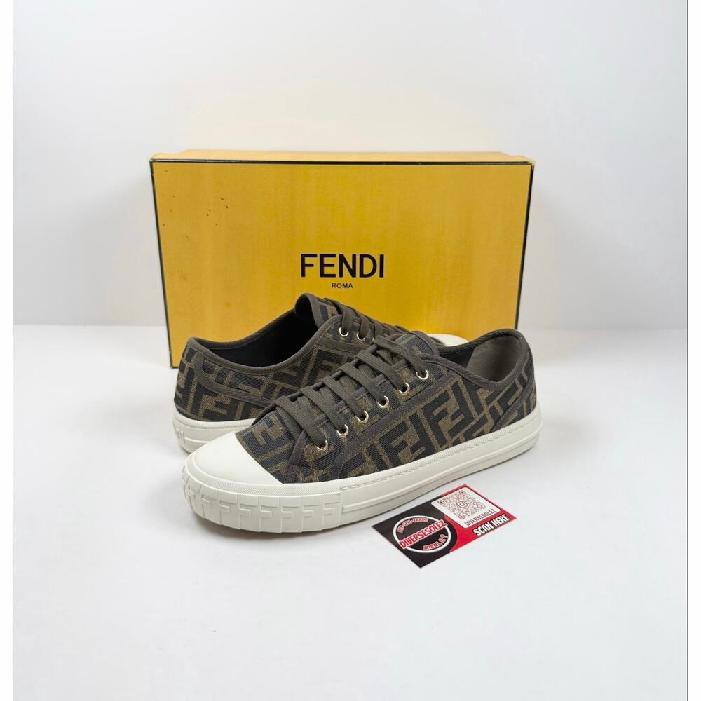 Size 9UK/10US - Fendi FF Jacquard Low Top